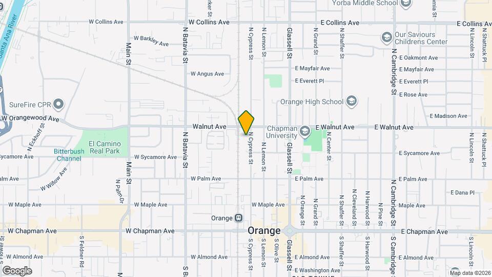 450 N Cypress St Map and Location Details