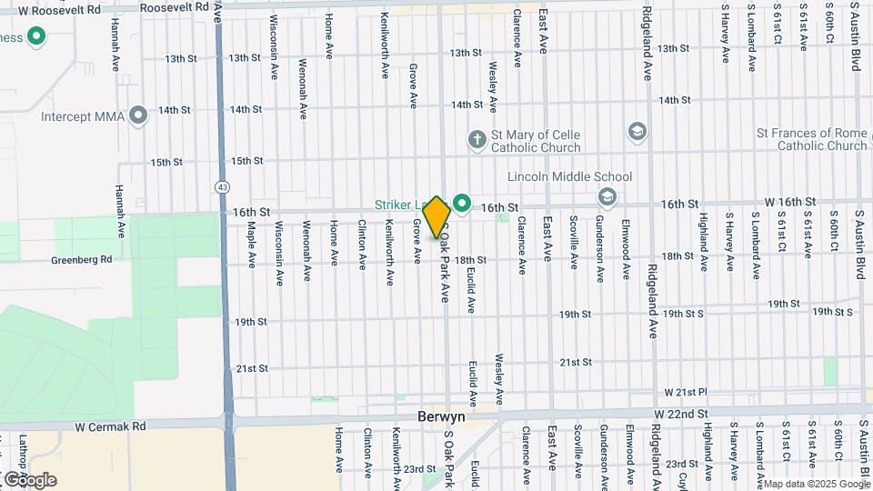 1630 Oak Park Ave, Unit Apt 2 Mapa y Detalles de la Ubicación