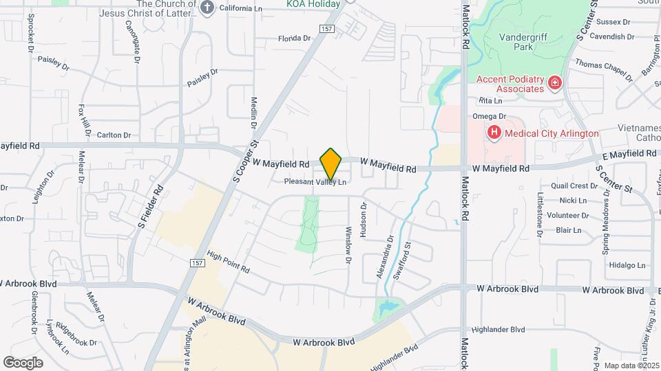 1020 Pleasant Valley Ln Map and Location Details