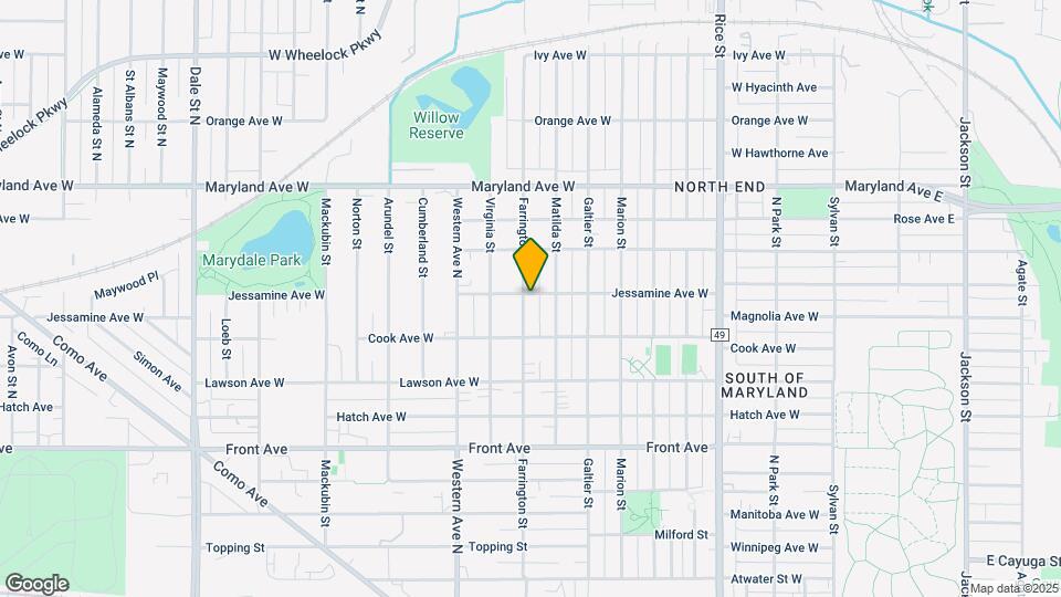 1100 Farrington St Map and Location Details