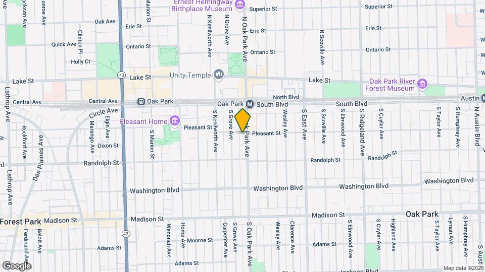 209 S Oak Park Ave Map and Location Details