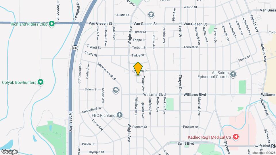 1320 Tunis Ave Map and Location Details