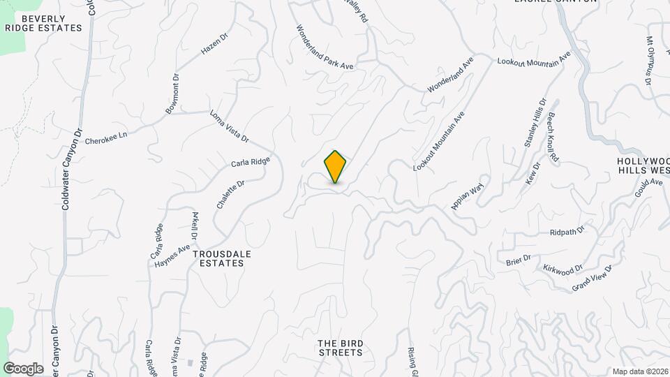 9000 Wonderland Ave Map and Location Details