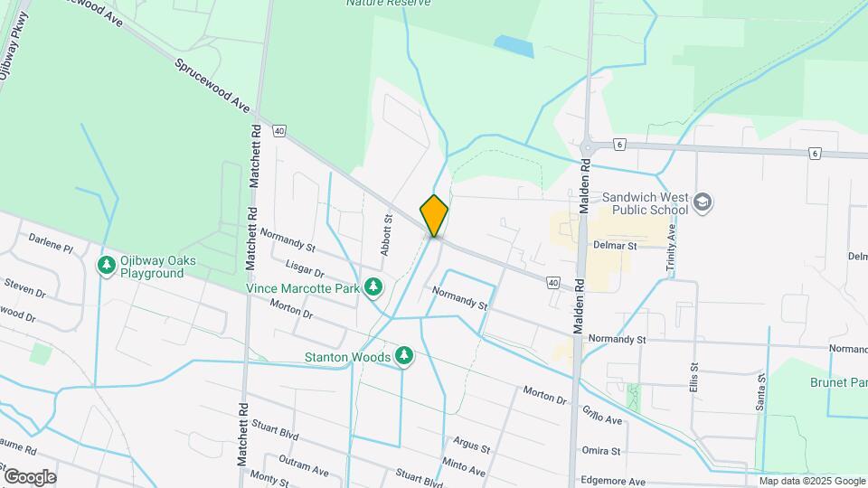 1595 Sprucewood Ave Map and Location Details