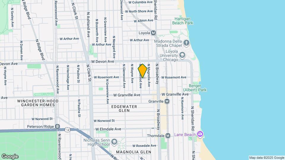 6253 N Lakewood Ave, Unit 3 Map and Location Details