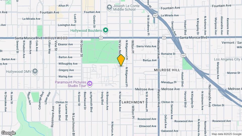 838 N Van Ness Ave Map and Location Details