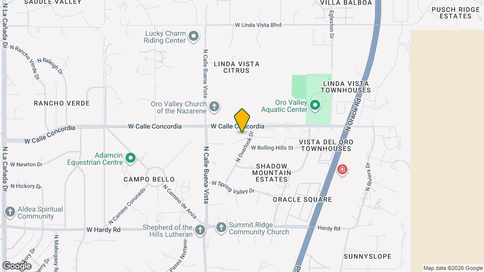 9141 N Overlook Dr Map and Location Details