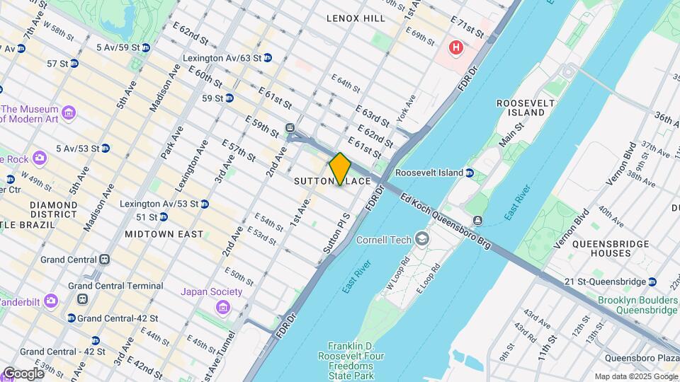 432 E 58th St Map and Location Details