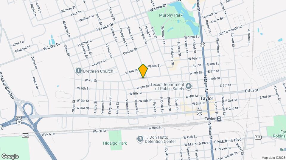 707 W 7th St Map and Location Details