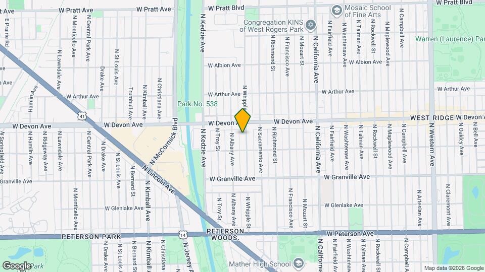 6328 N Whipple St Mapa y Detalles de la Ubicación