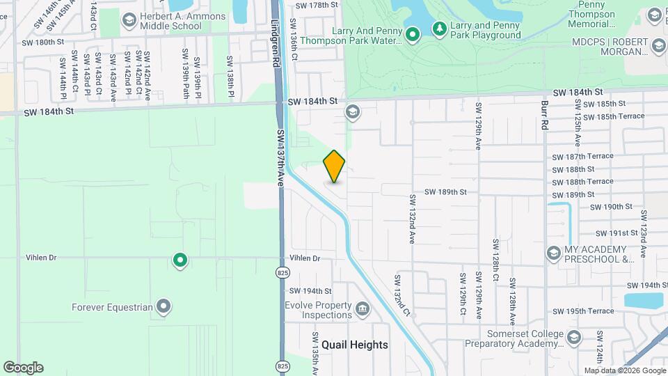 13249 SW 189th Ter Map and Location Details