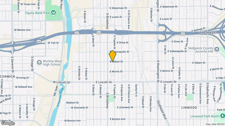 1001 S Topeka St Map and Location Details