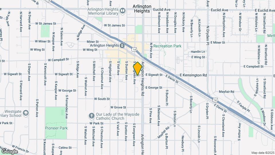 101 S Evergreen Ave Map and Location Details
