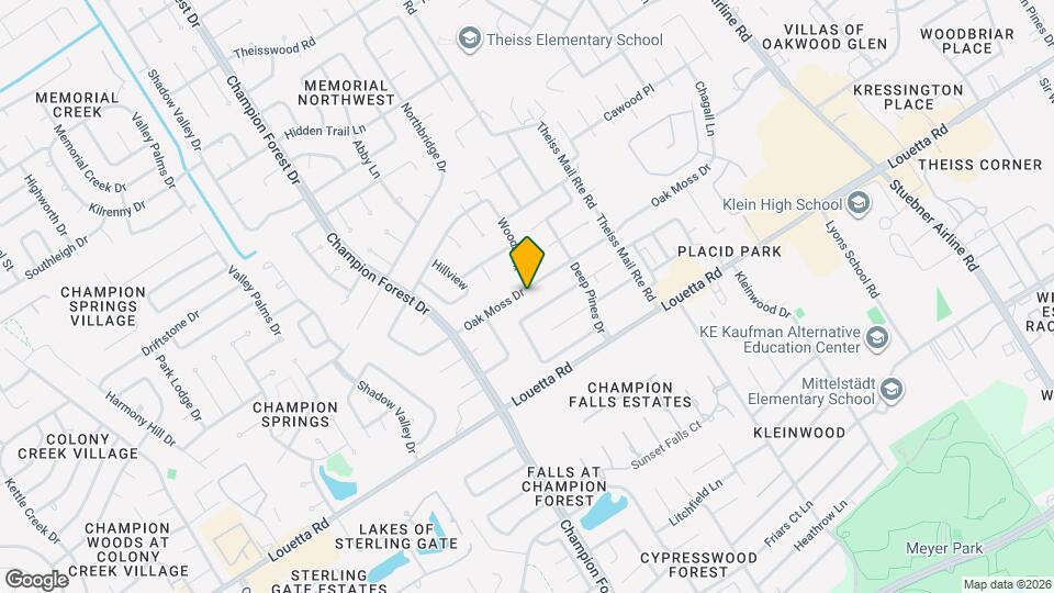 8103 Oak Moss Dr, Unit A Map and Location Details