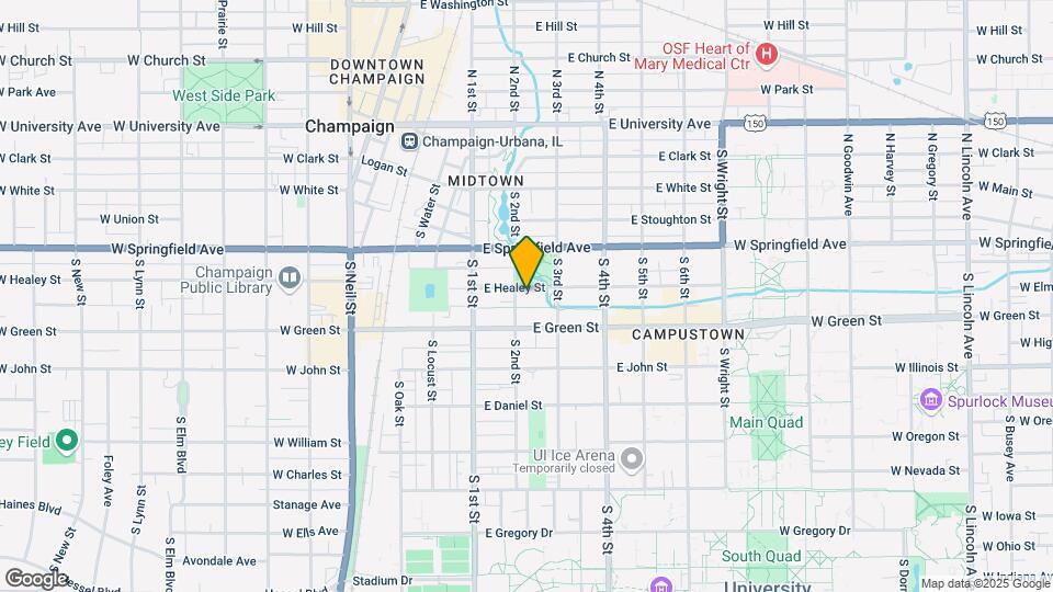 203 E Healey St Map and Location Details