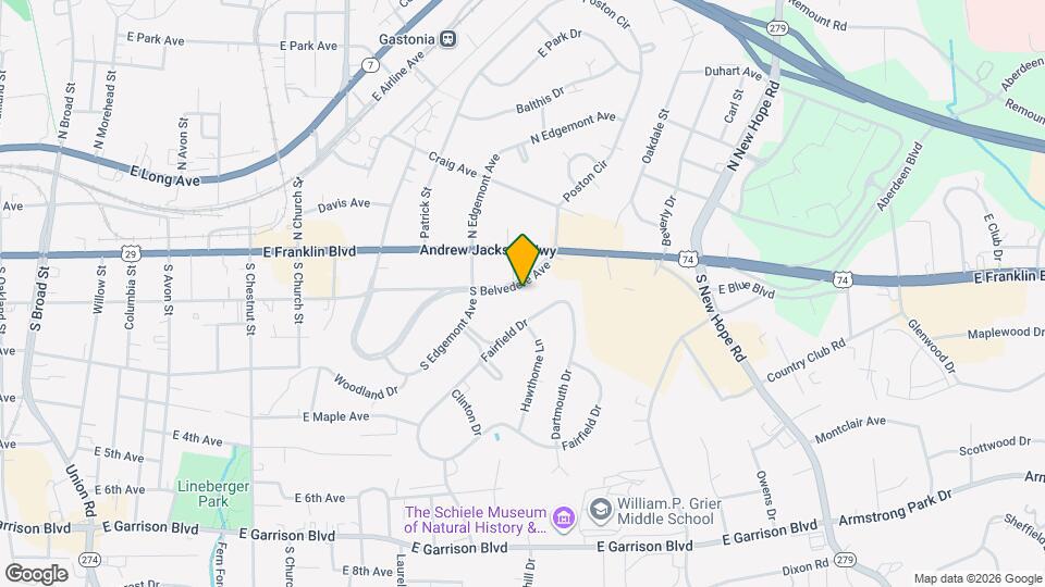 1225 S Belvedere Ave Map and Location Details