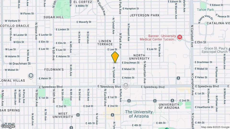 1330 N Tyndall Ave Map and Location Details