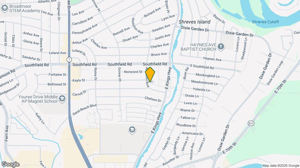 5761 Anniston Ave Map and Location Details