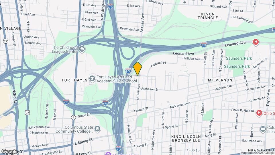 501 Saint Clair Ave Mapa y Detalles de la Ubicación
