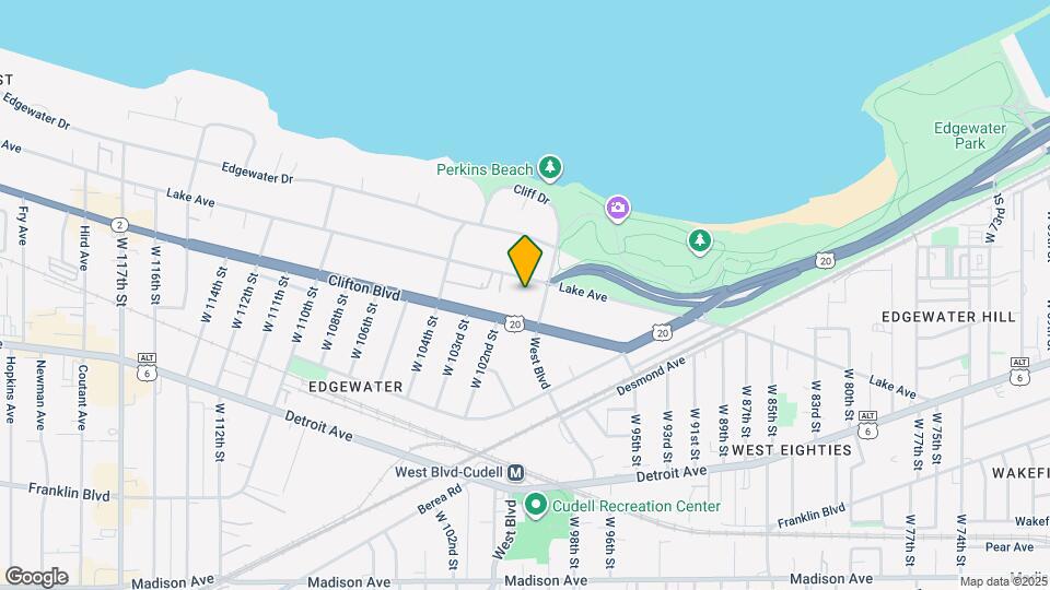 9907 Lake Ave Map and Location Details