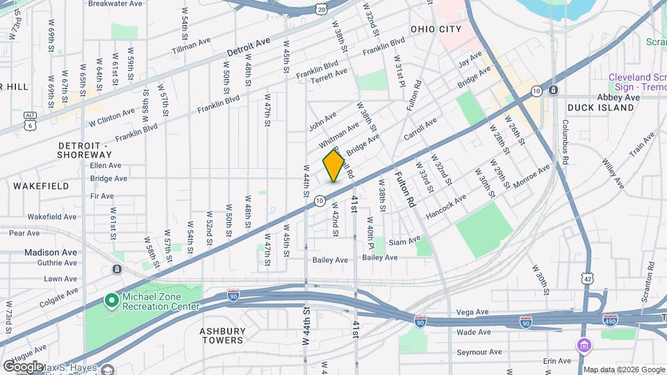 4160 Lorain Ave, Unit UP East Map and Location Details