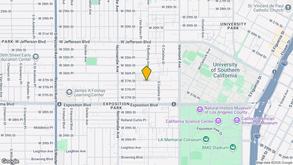 1252 W 37th St Map and Location Details