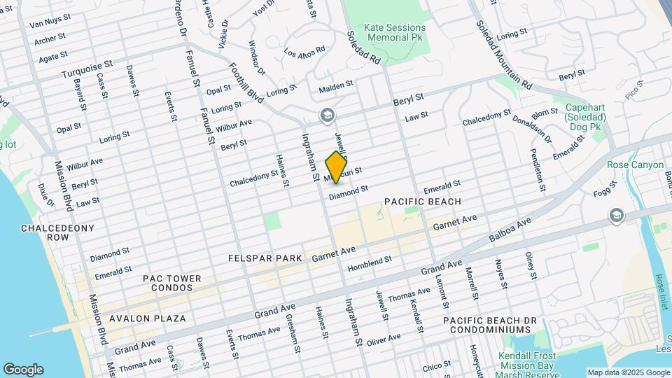 1648 Diamond St Map and Location Details