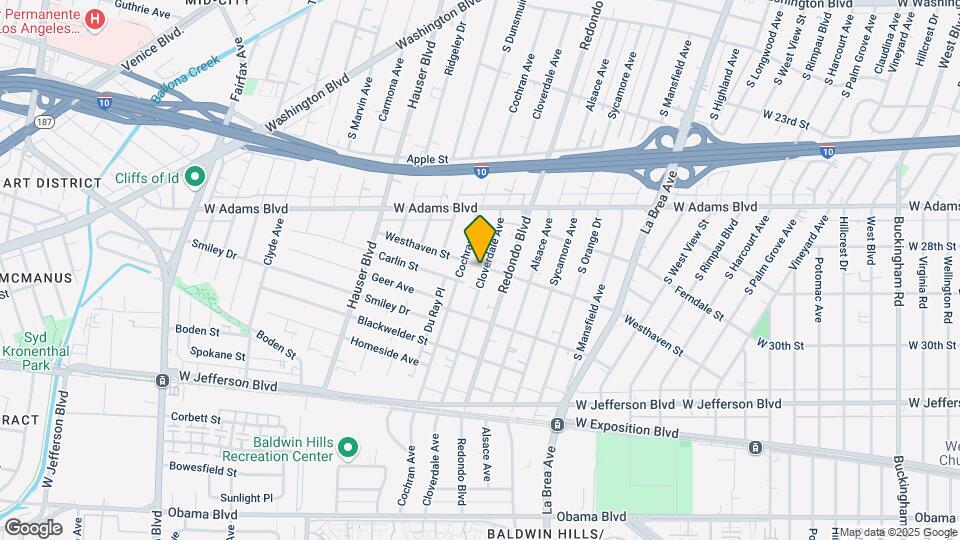 2701 S Cloverdale Ave Mapa y Detalles de la Ubicación