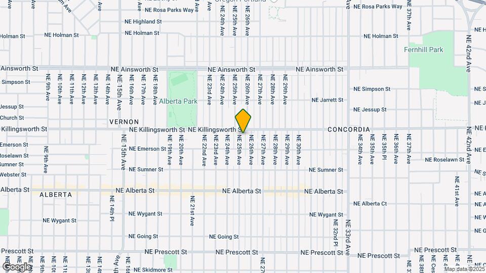 5418 NE 25th Ave Map and Location Details