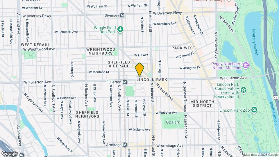 844 W Fullerton Ave Map and Location Details