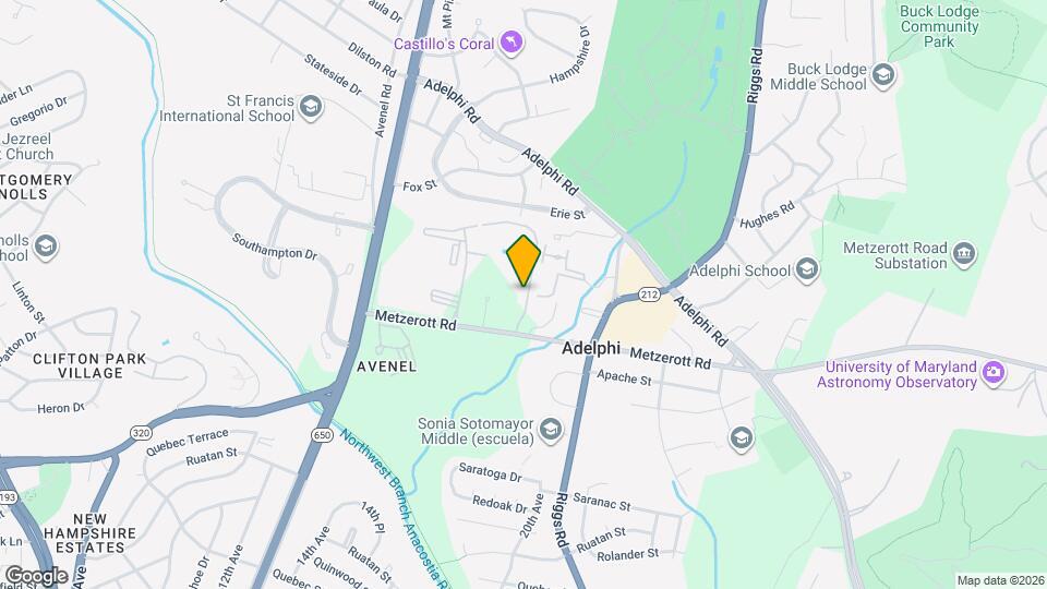 1832 Metzerott Rd Map and Location Details