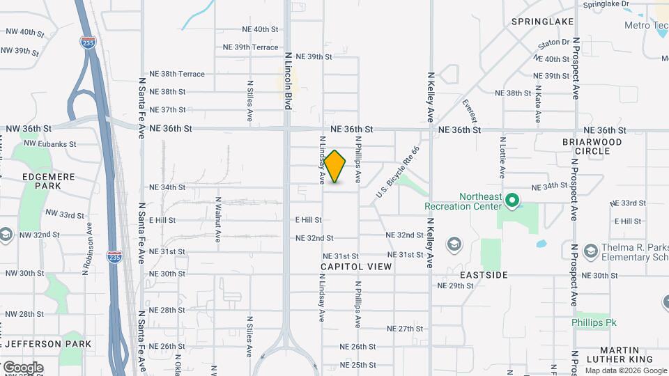 713 NE 34th Terrace Map and Location Details