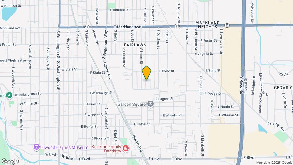 1341 S Waugh St Map and Location Details