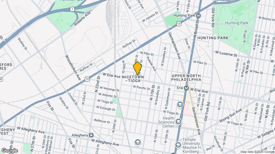 1827 W Erie Ave Map and Location Details