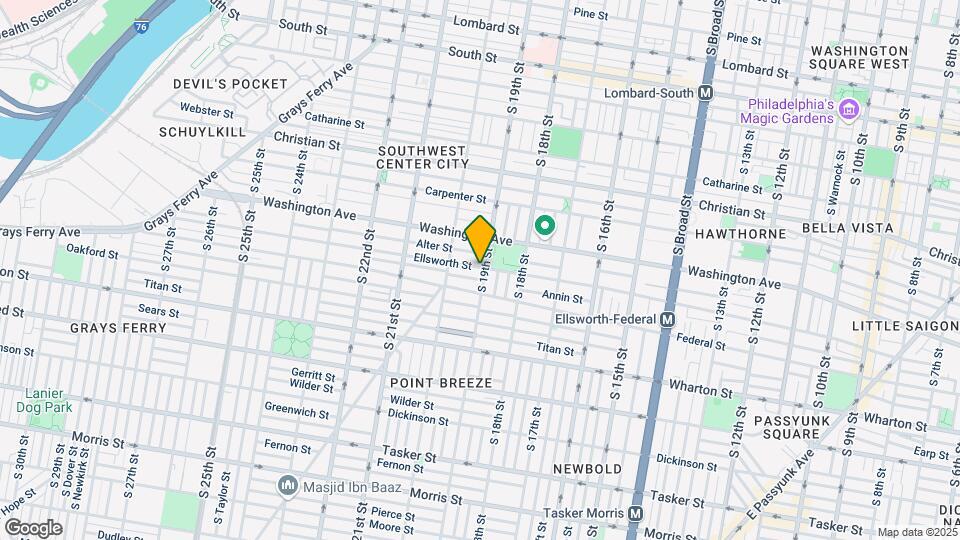 1128 S 19th St-Unit -APT B Map and Location Details