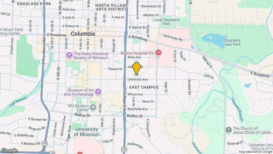 1401 University Ave Map and Location Details