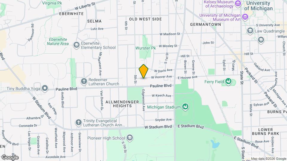 601 W Hoover Ave Map and Location Details