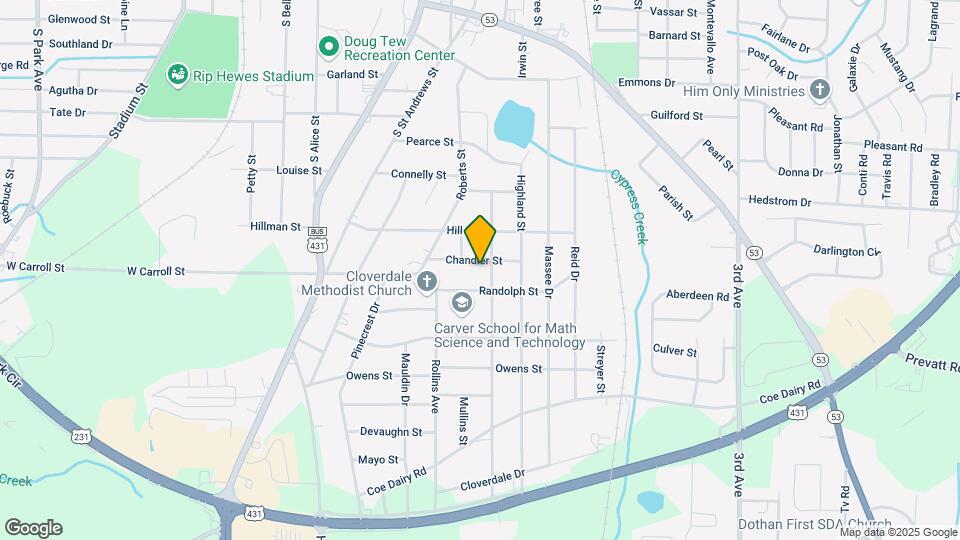 406 Chandler St Map and Location Details