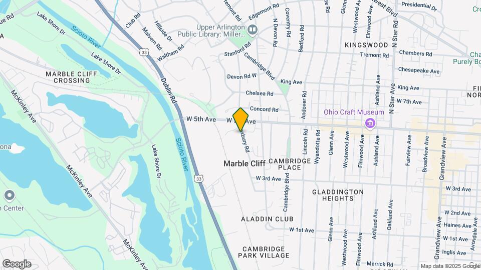 1605 Roxbury Rd Map and Location Details
