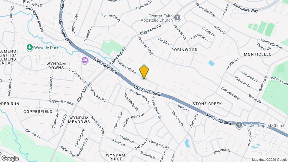 1112 Higbee Mill Rd Map and Location Details