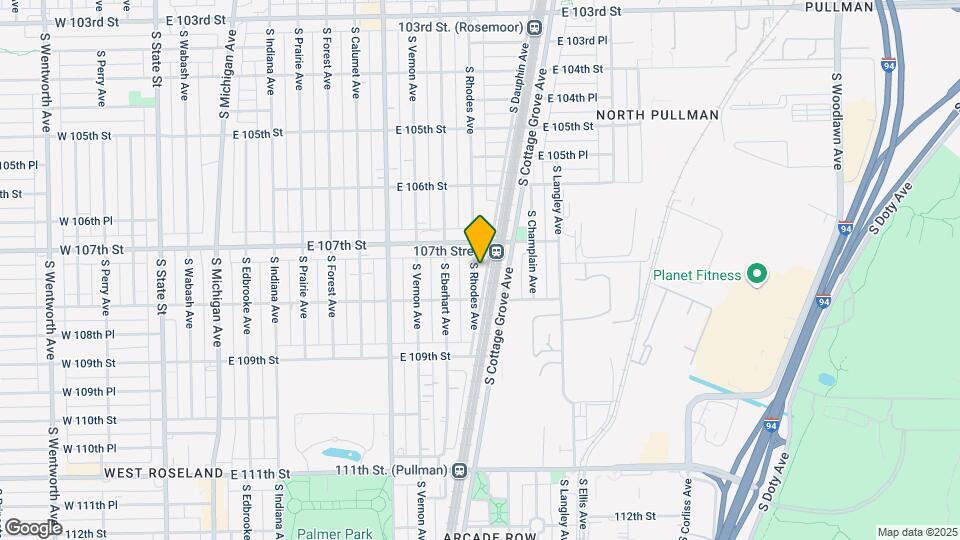 10729 S Rhodes Ave Map and Location Details