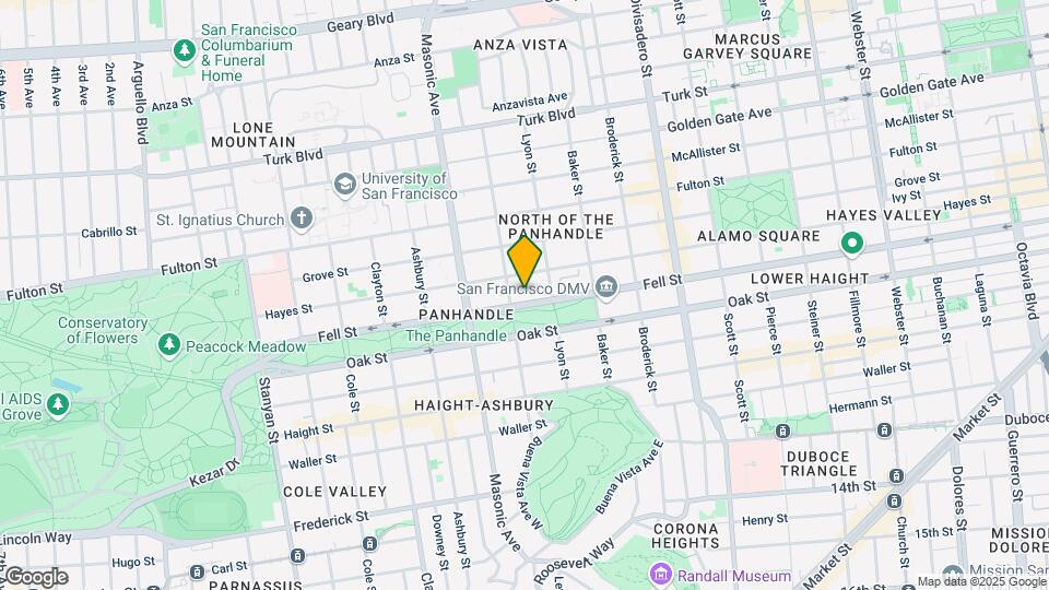 1576 Fell St, Unit 2 Map and Location Details