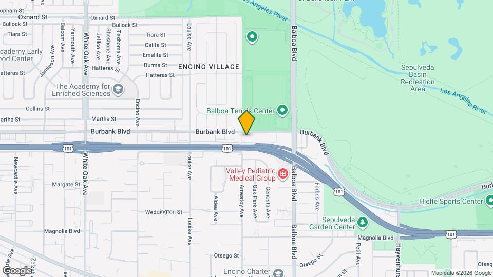 17046 Burbank Blvd Map and Location Details