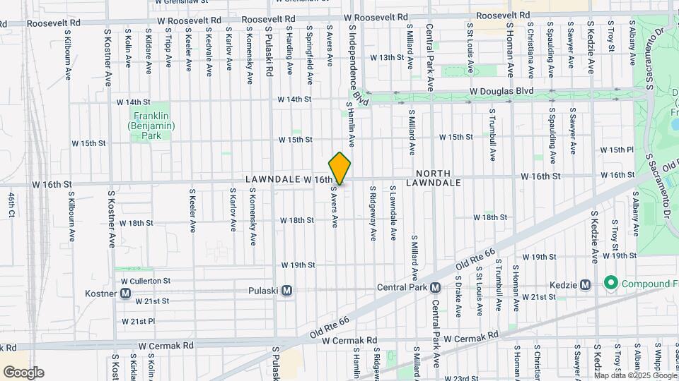 1617 S Avers Ave Map and Location Details