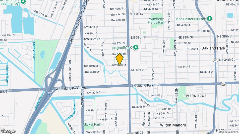 160 NW 34th St Map and Location Details