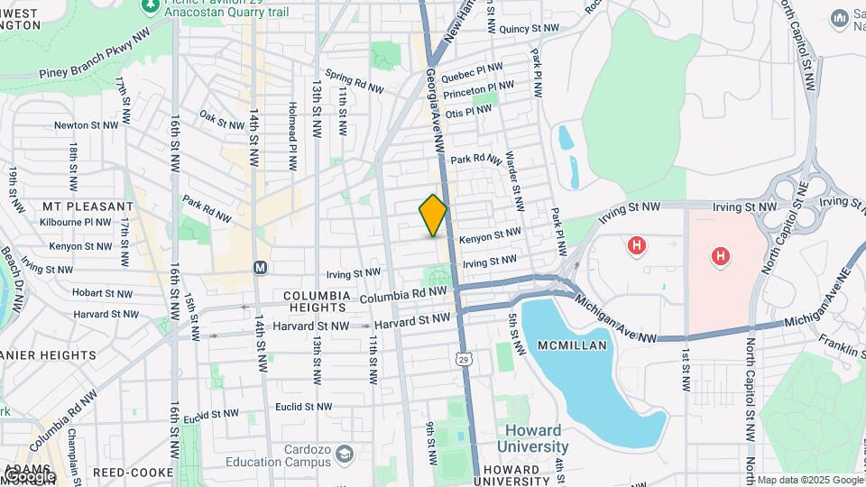 714 Kenyon St NW Map and Location Details