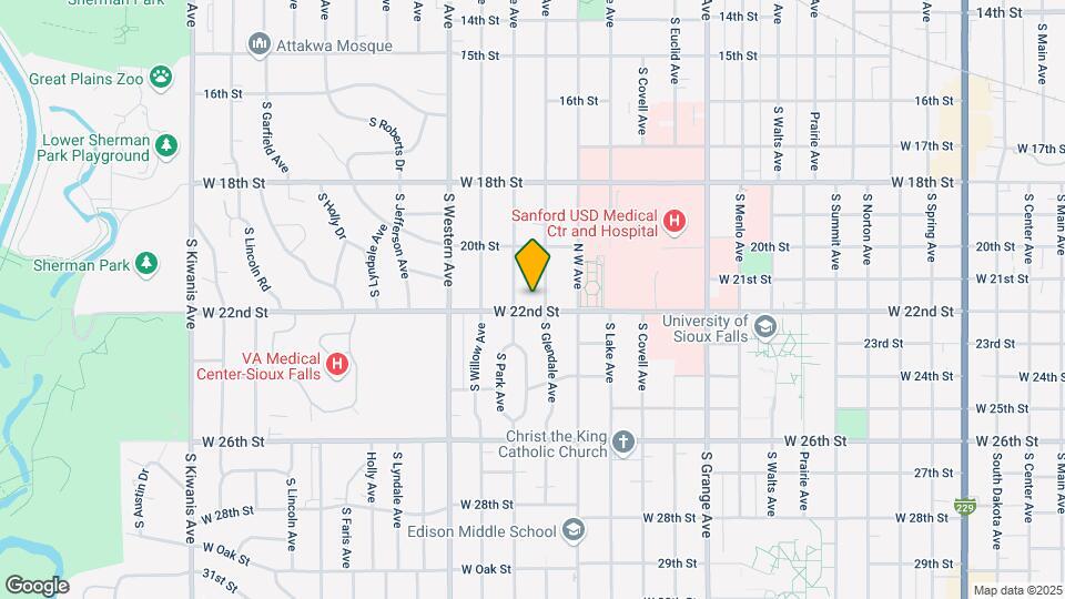 1804 W 22nd St Map and Location Details
