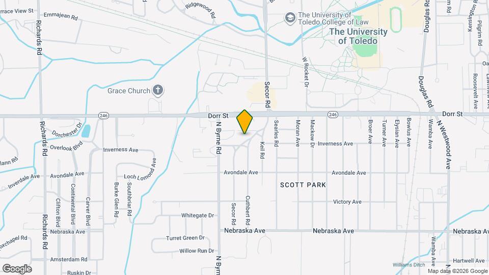 1115 Secor Rd Map and Location Details