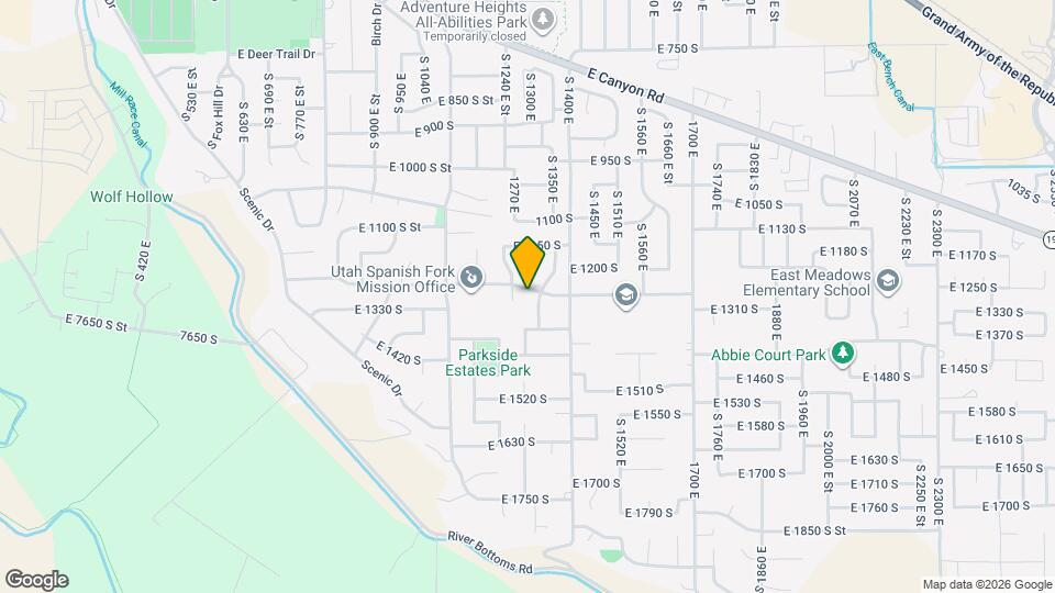 1312 E 1240 S Map and Location Details