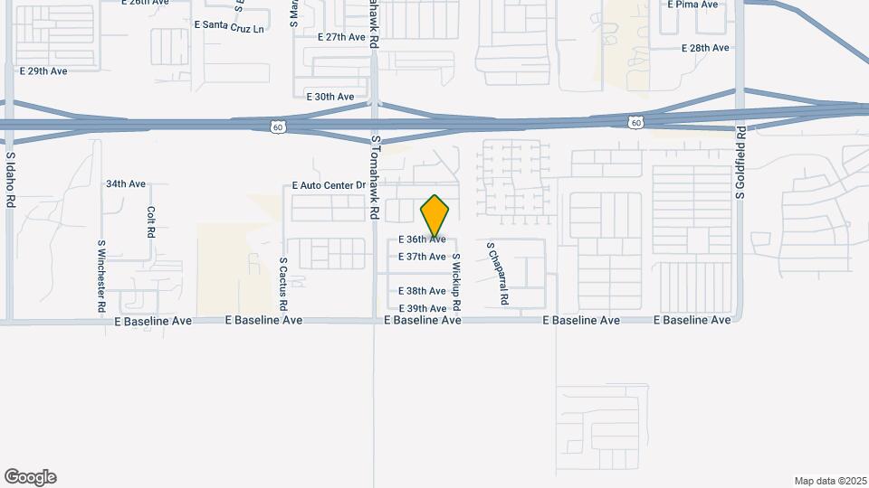 1927 E 36th Ave Mapa y Detalles de la Ubicación